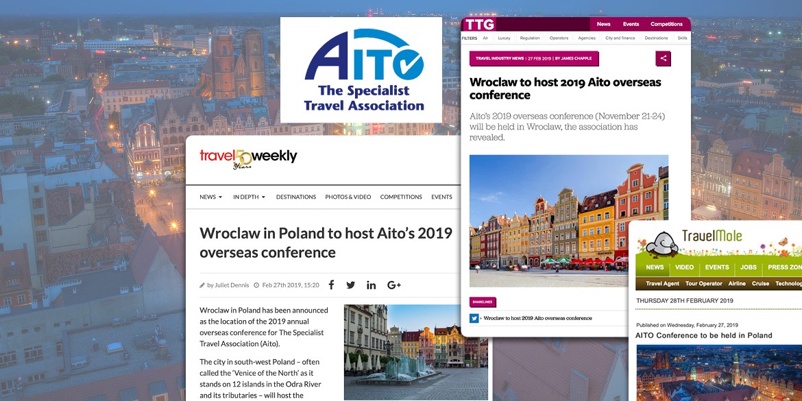 Wrocław to host the AITO 2019 conference in November 