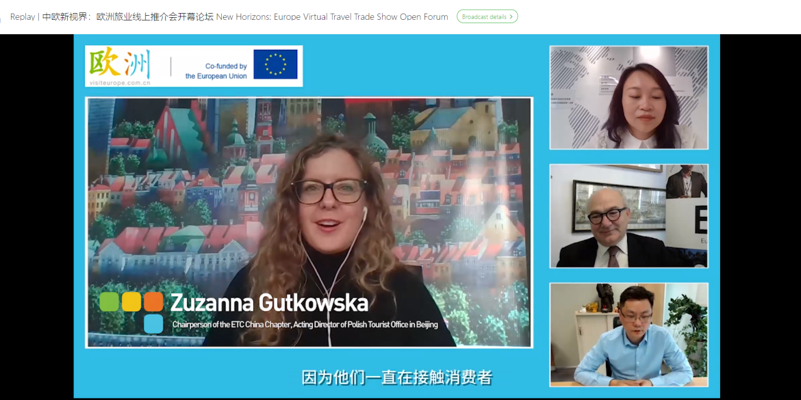 Zuzanna Gutkowska podczas The Europe Virtual Travel Trade Show